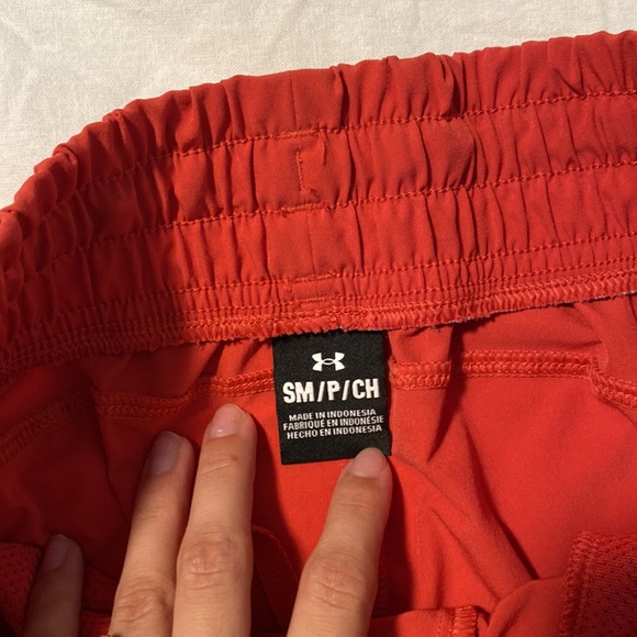 Under Armour Red High Waisted Running Shorts - Picture 3 of 5